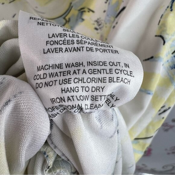 Be true to you tank top flowy Chic Floral Cowl Neck Blouse - Yellow and Blue - Picture 11 of 13